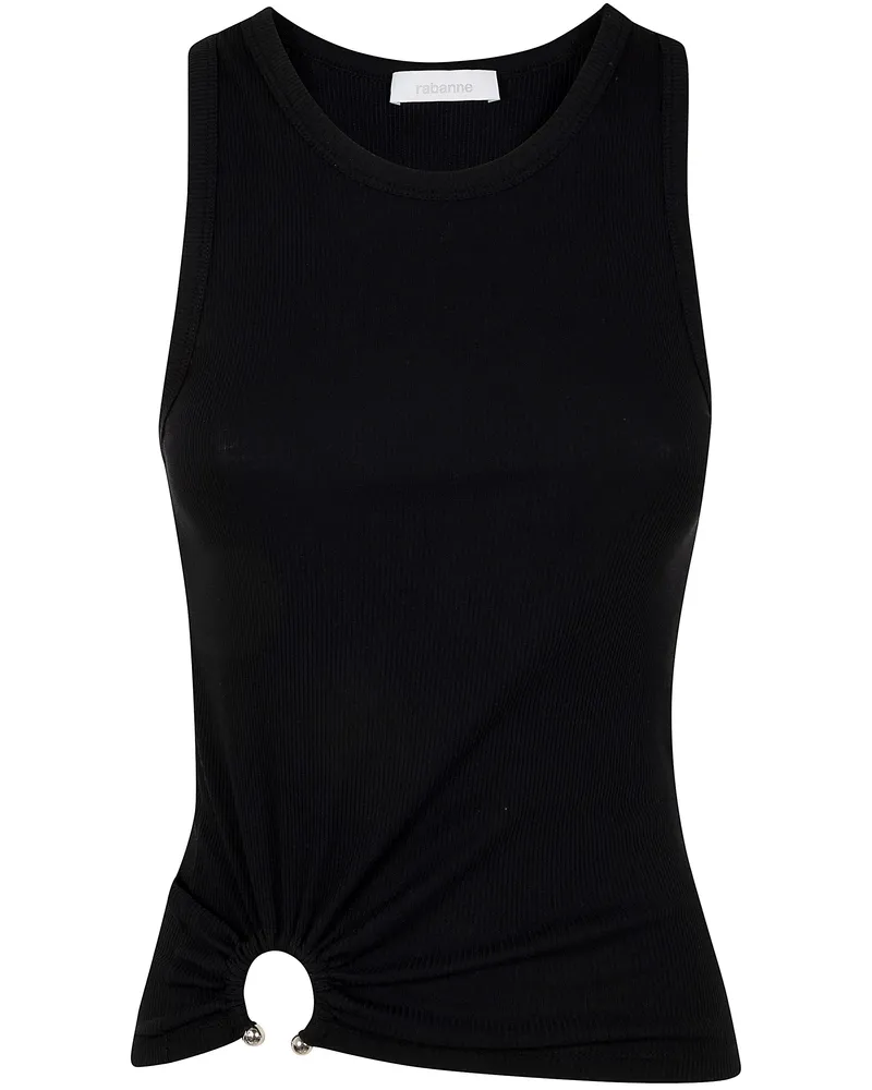 Paco Rabanne Tee Shirt Rib 2X2 By Paco Rabanne Black