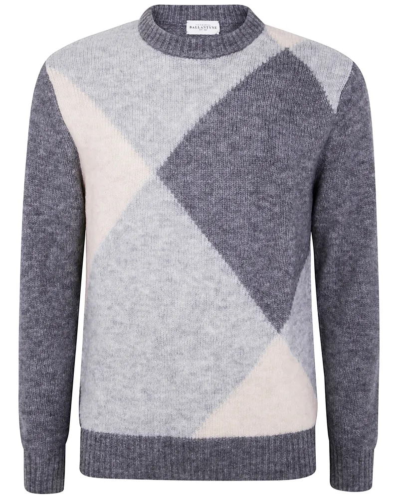 Ballantyne R Neck Pullover Gray