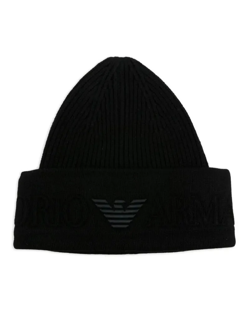 Emporio Armani Hat Wool 100% Virgin Wool Black