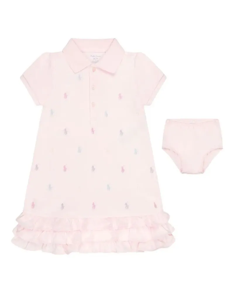 Ralph Lauren Short Sleeve Baby Overall Pink