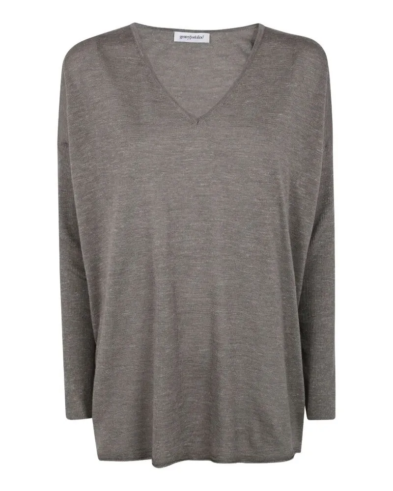 Gentryportofino Knit V Neck Sweater Green