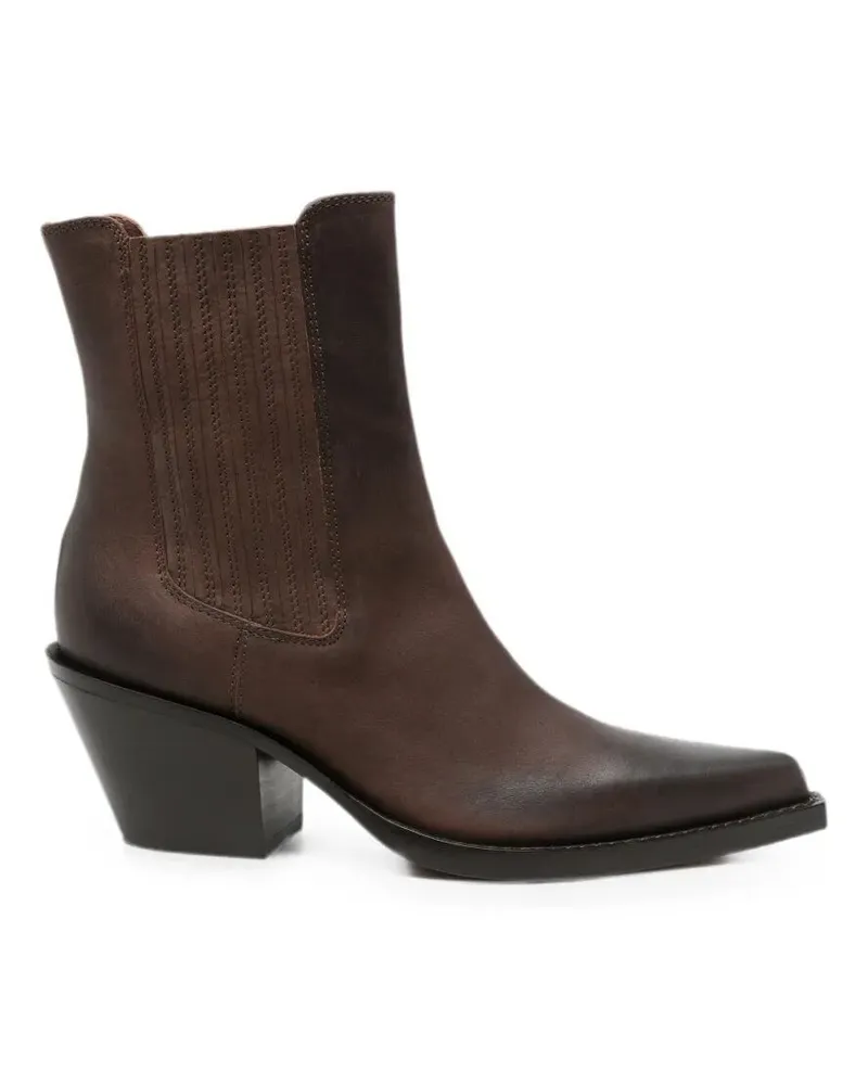 Paris Texas Boots Leather Brown "Dallas" Ankle Boot T. 060 Brown