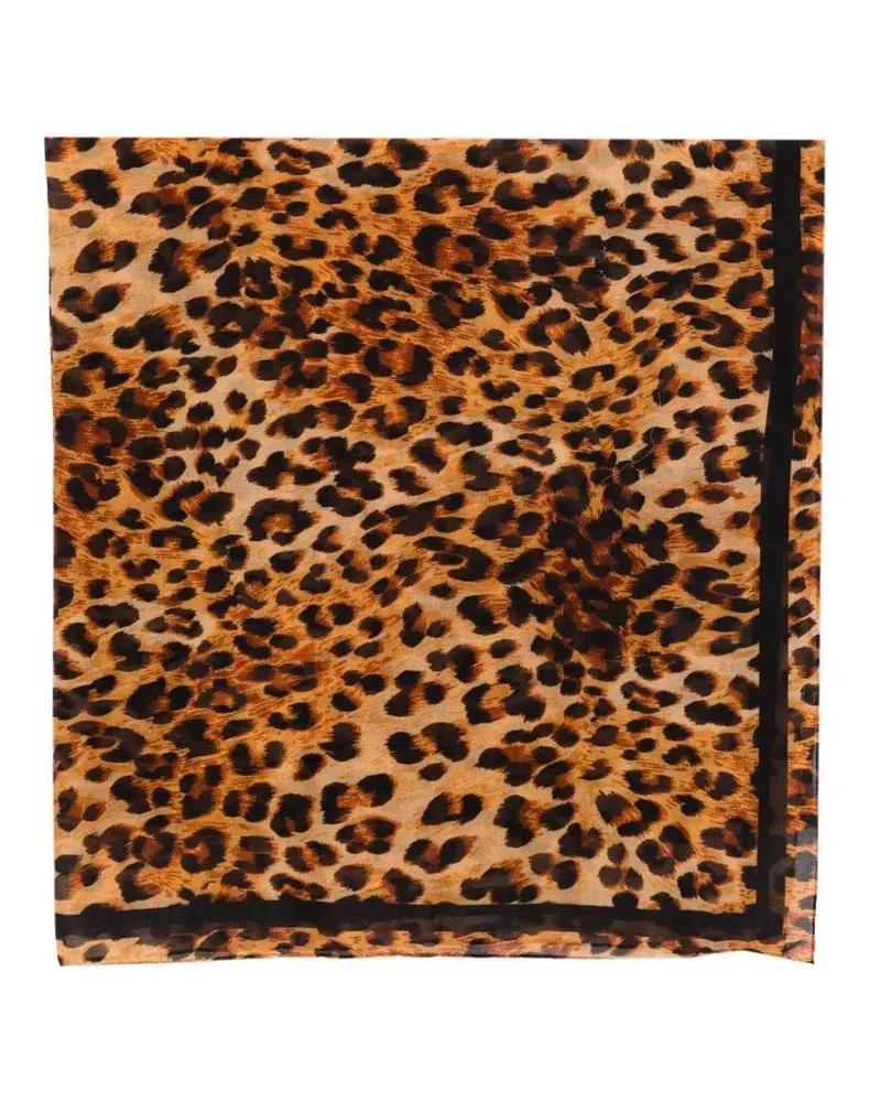Destin Cotton "Quadra" 125X125 Cm Animalier Print Black