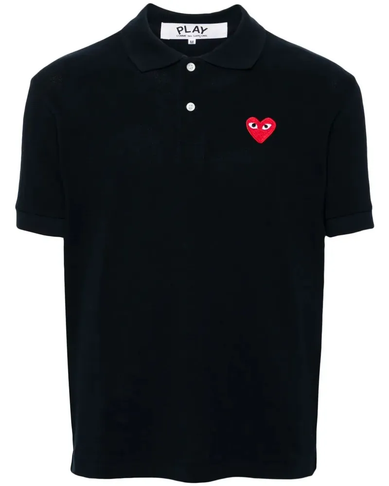 Comme des Garçons T-Shirt Red Emblem Red Heart Blue