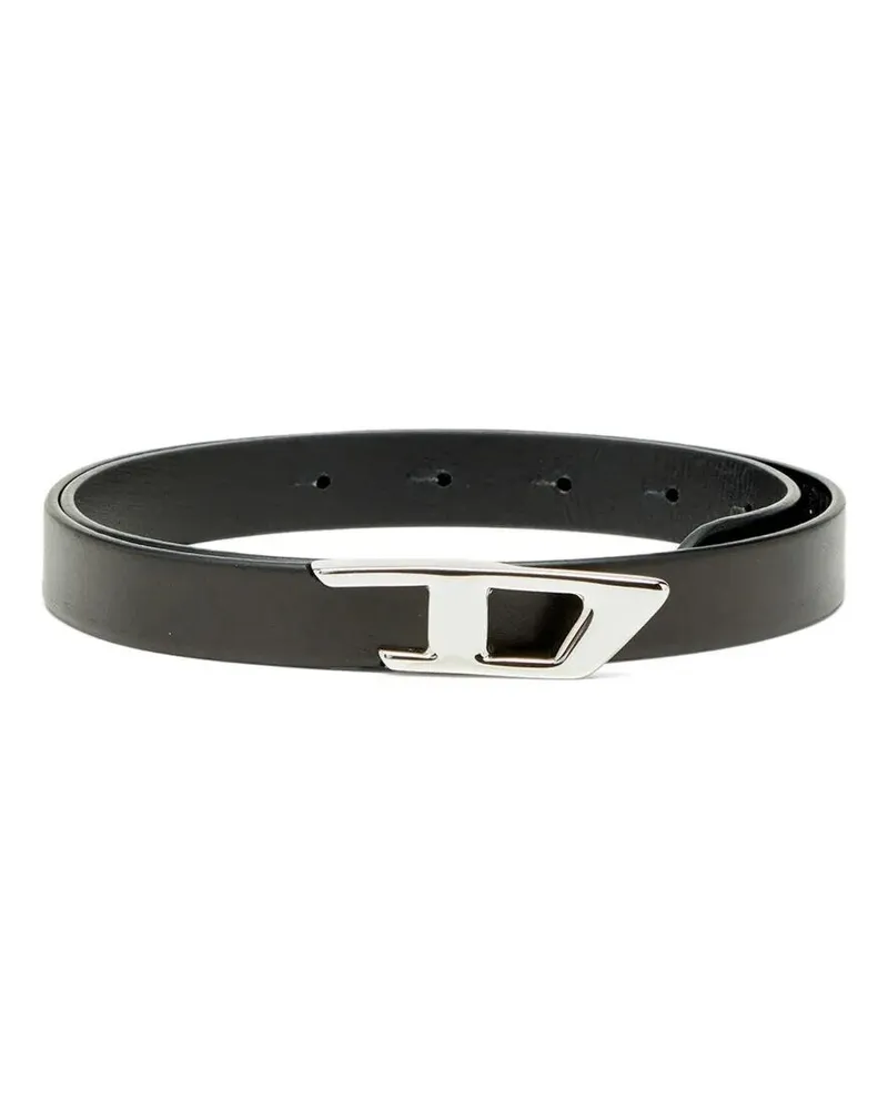 Diesel Belt With Silver Buckle "B-D Logo 2.0 20 Black