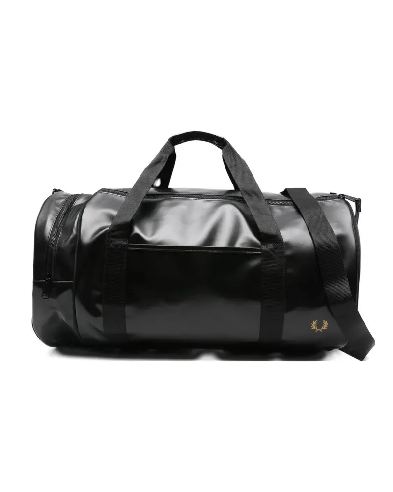 Fred Perry Fred Perry" Tonal Large Barrel Bag Black