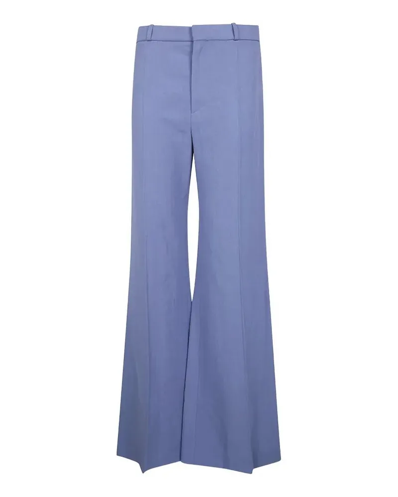 Chloé Flared Long Trousers Blue