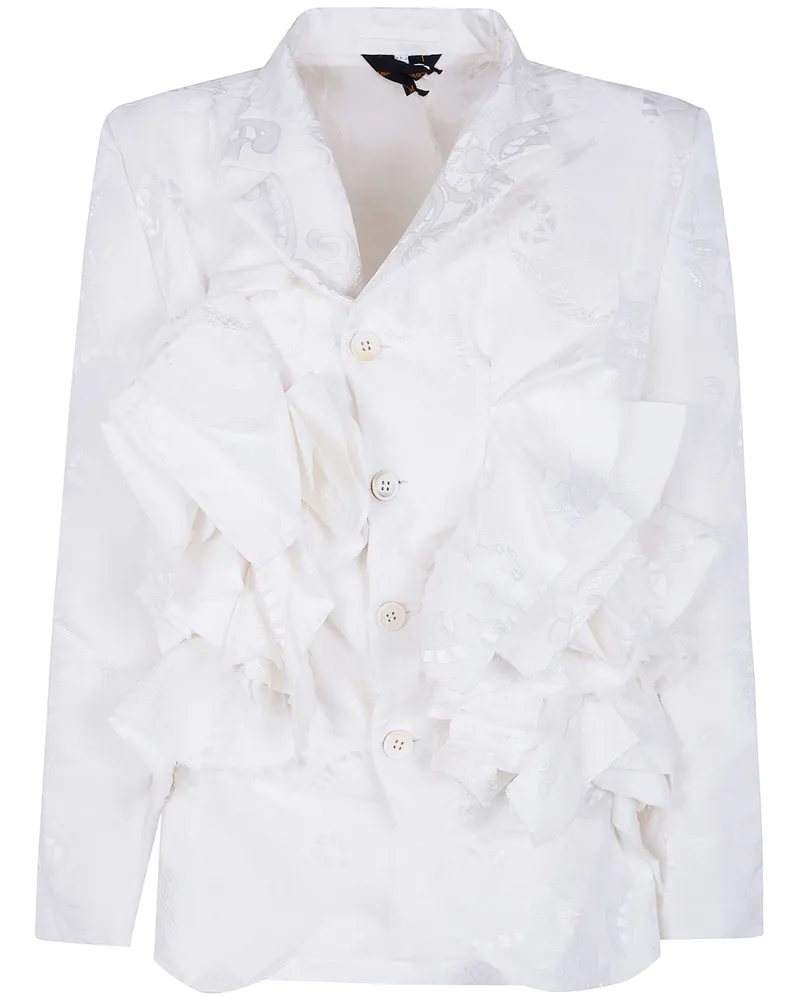 Comme des Garçons Embroidered Jacket White