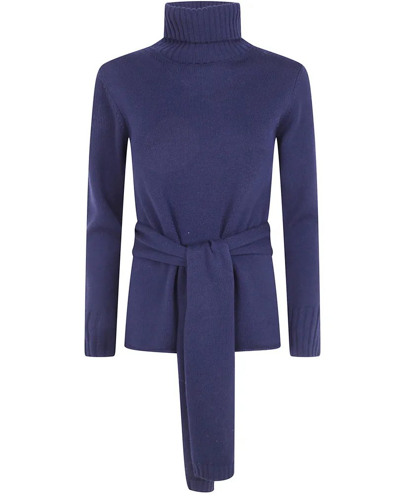 Pier Antonio Gaspari Sweater High Neck "Nodi Blue