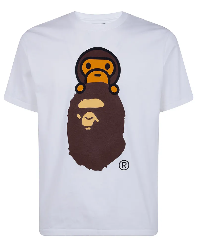 BAPE Milo On Ape Head Tee M" T-Shirt White