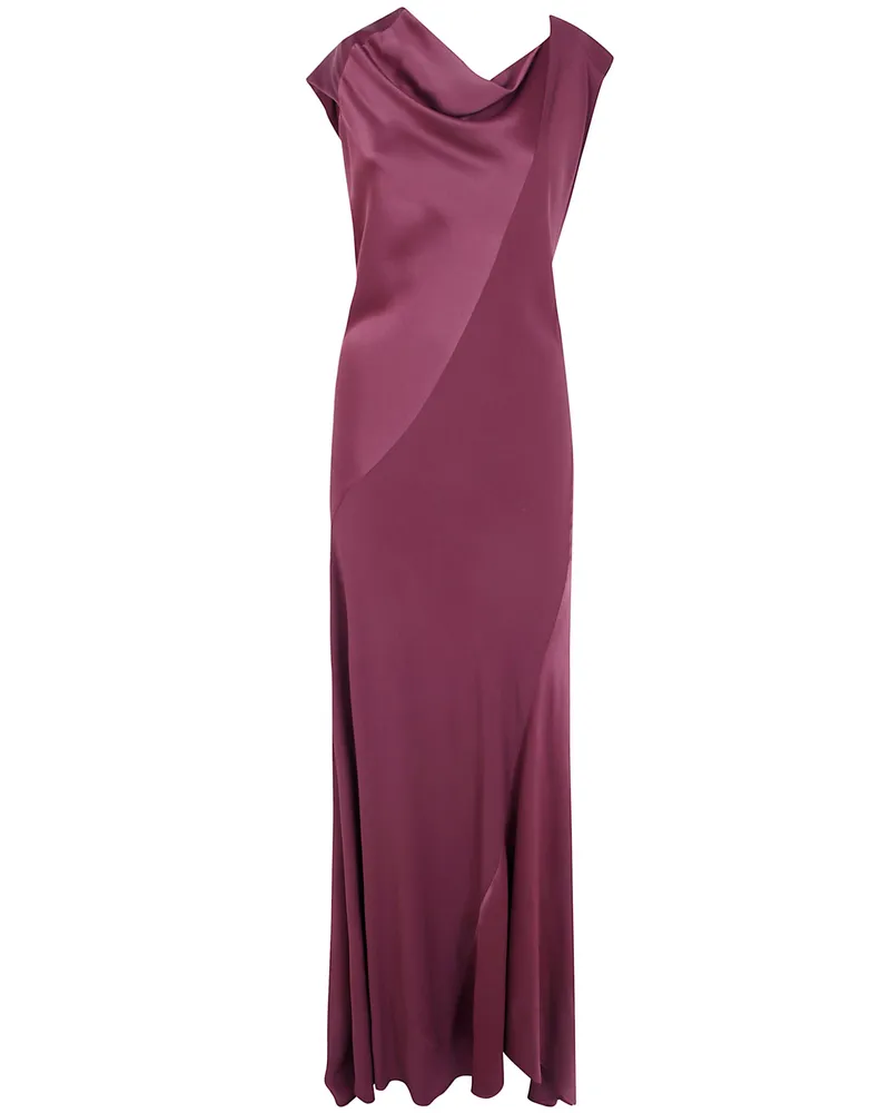 Alberta Ferretti Dress Long "Enver Satin Red