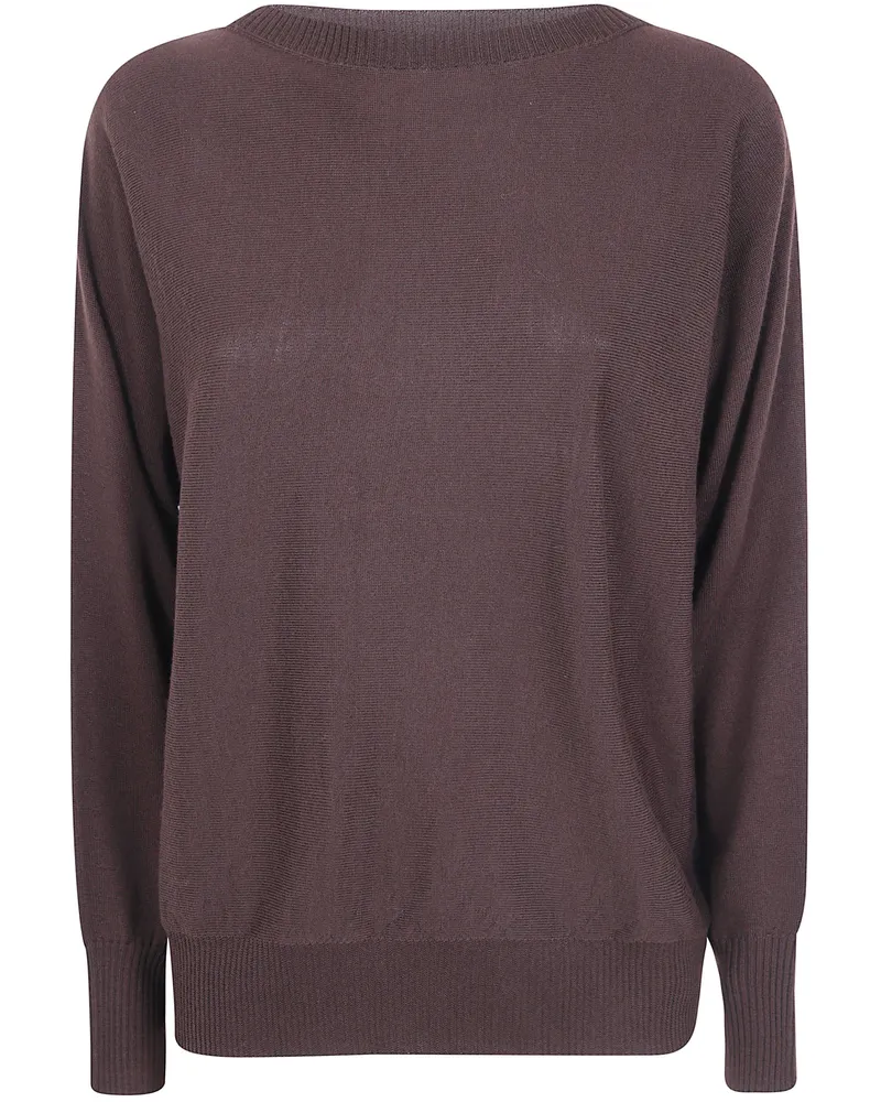 D.EXTERIOR D. EXTERIOR Sweater Merino Round Neck "Oversized Merino Round Neck Brown