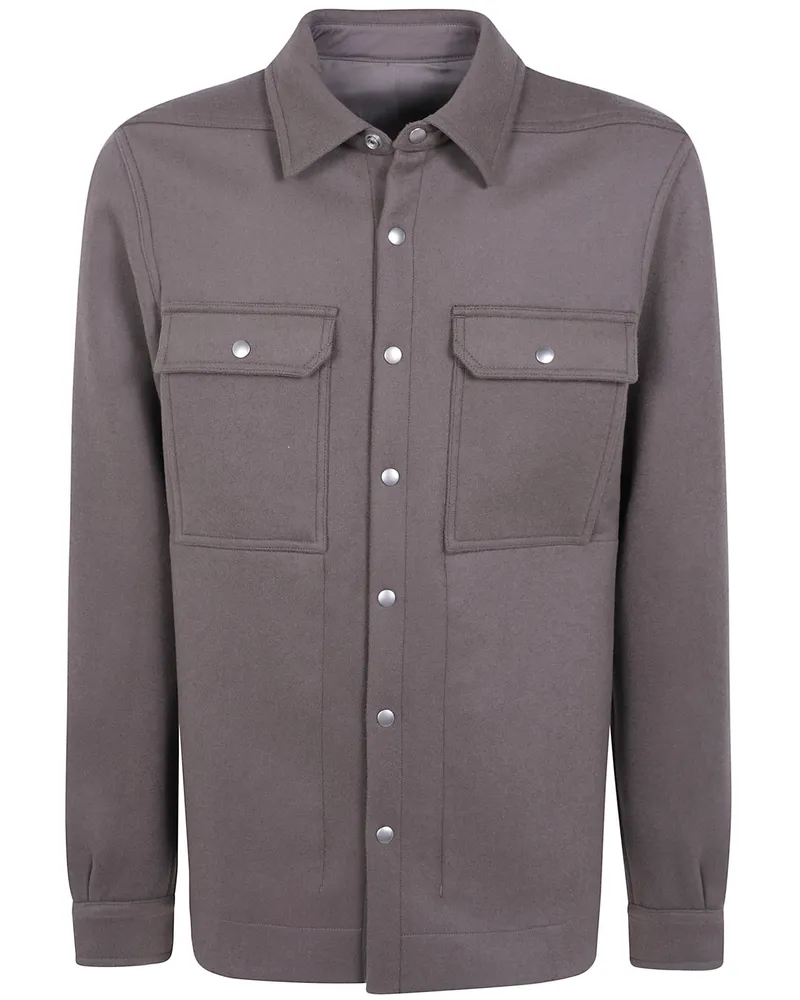 Rick Owens Jacket Wool "Outershirt Gray