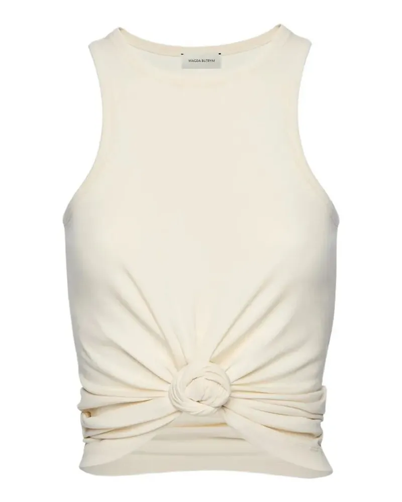 Magda Butrym American Neck Twist Top Beige