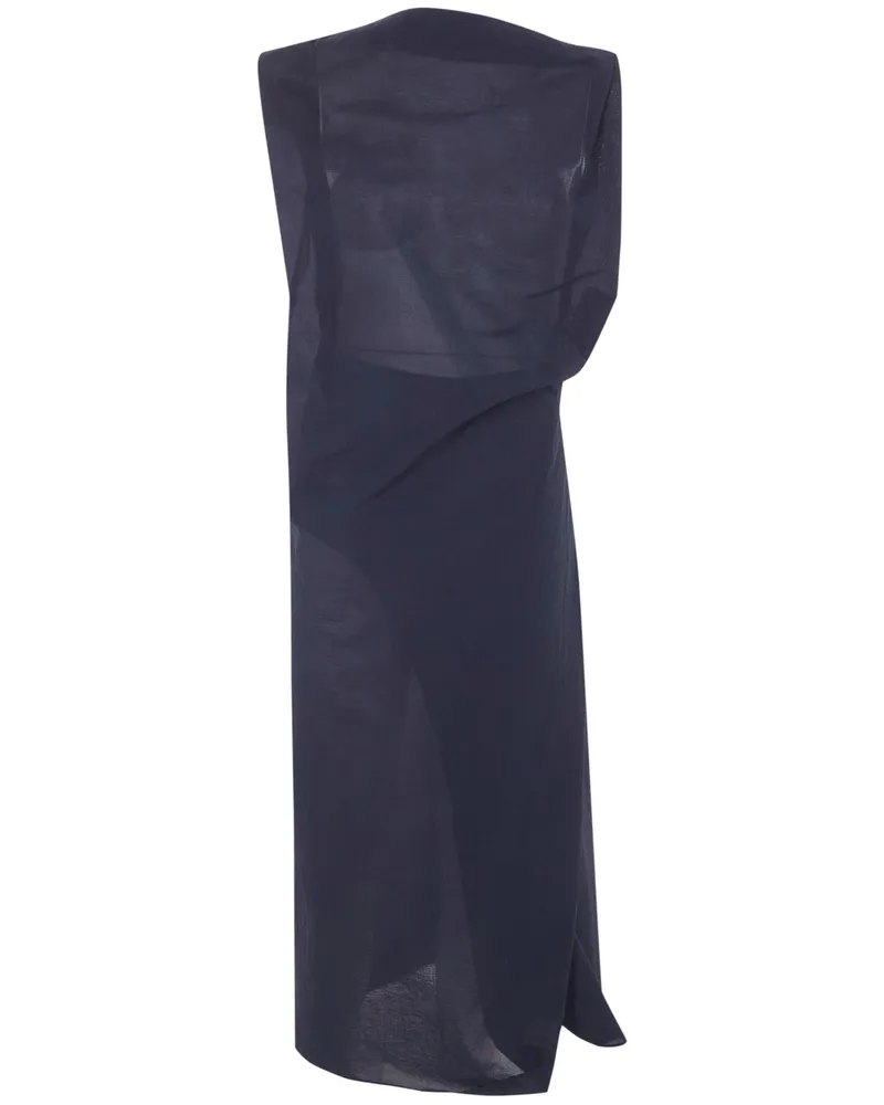 Jacquemus La Robe Drap' Midi Dress Black