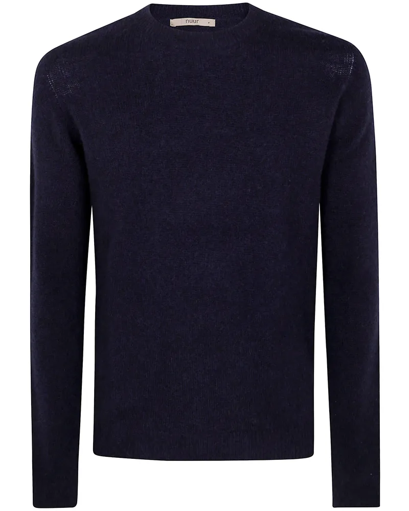 Nuur Long Sleeves Swg Round Neck Sweater Blue