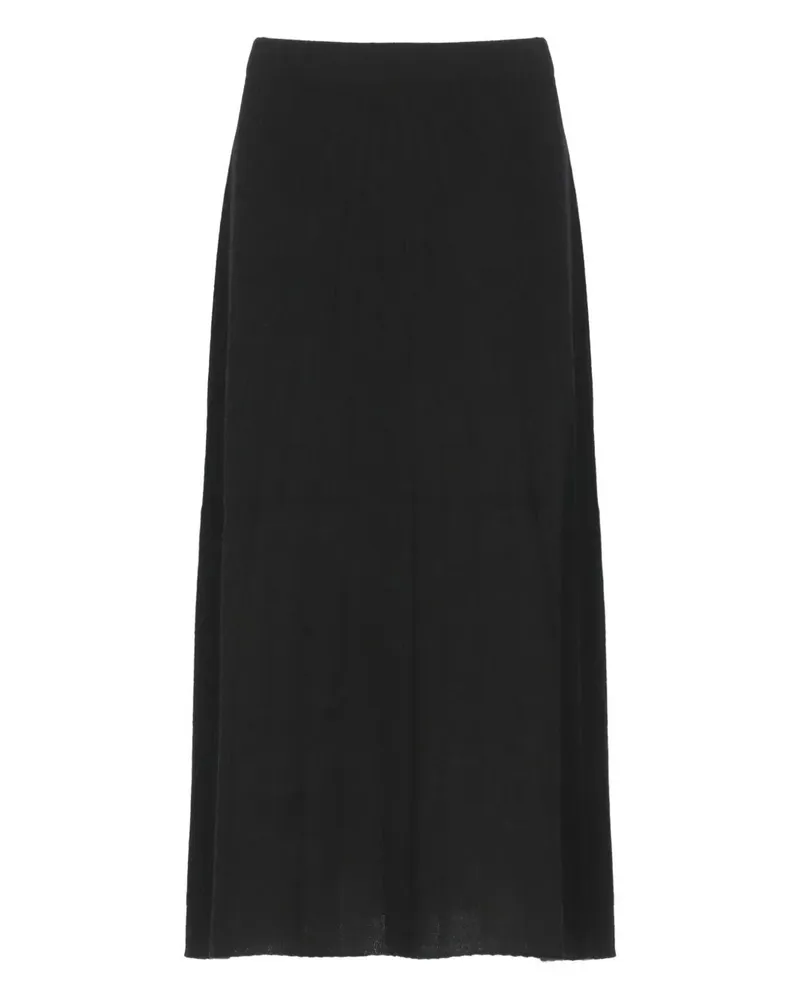 D.EXTERIOR D. EXTERIOR Flared Ribbed Skirt Black