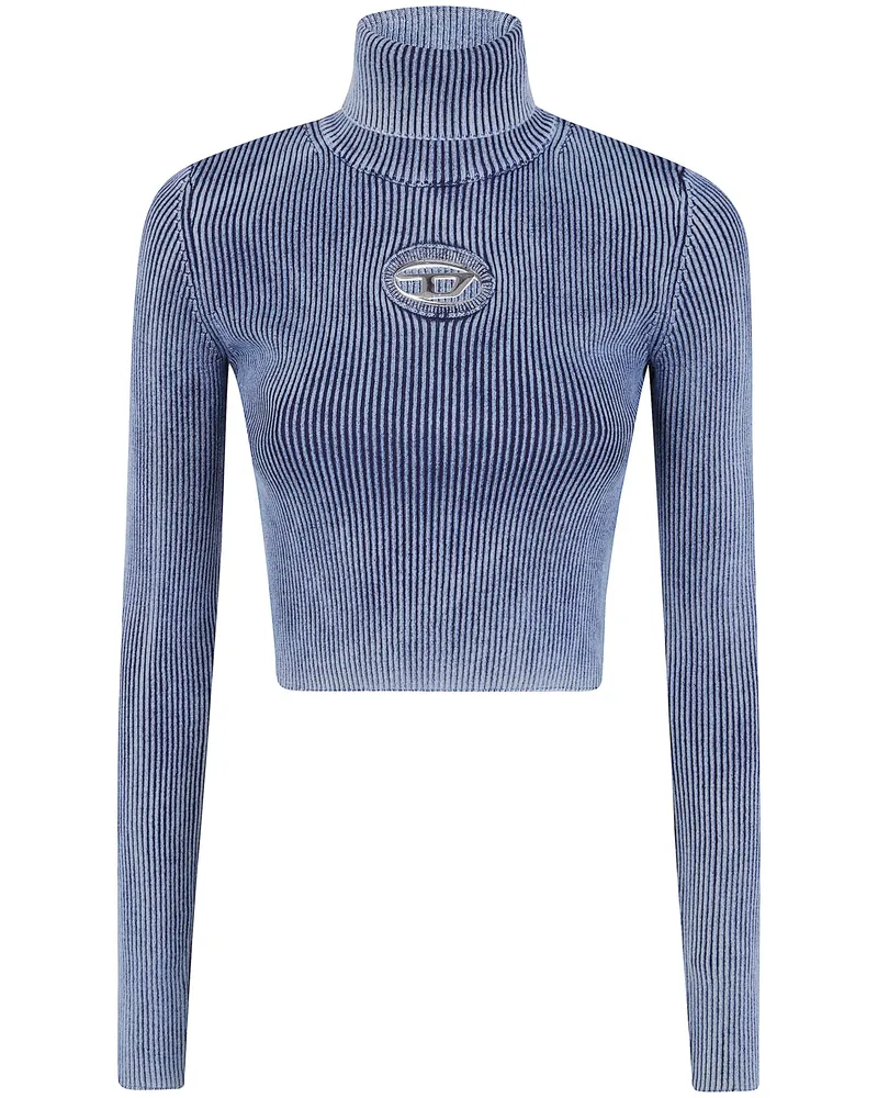 Diesel Anchor" Turtle Neck Sweater Blue