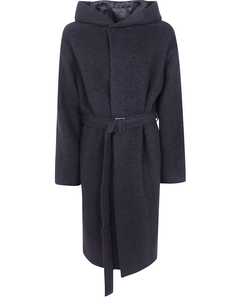 Rick Owens Coat Belted "Tower Black