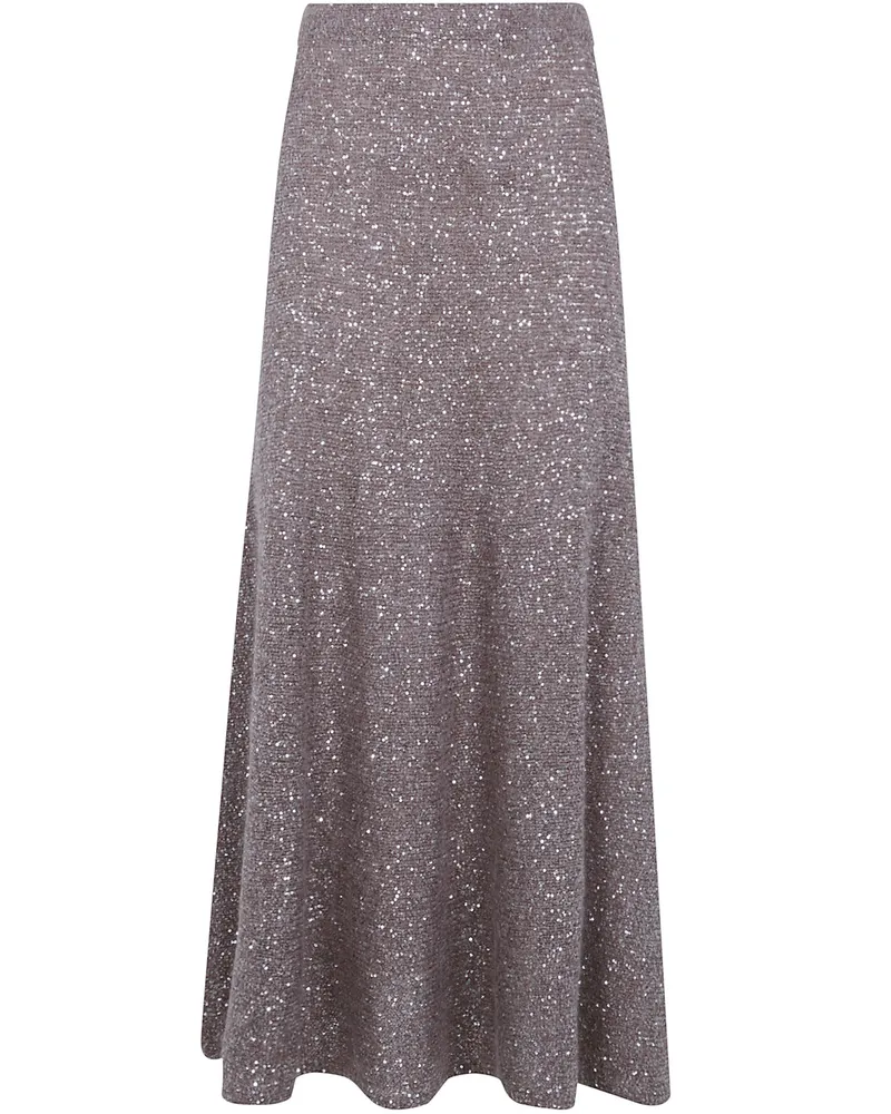 D.EXTERIOR D. EXTERIOR Flared Skirt "Soft Alpaca Brown