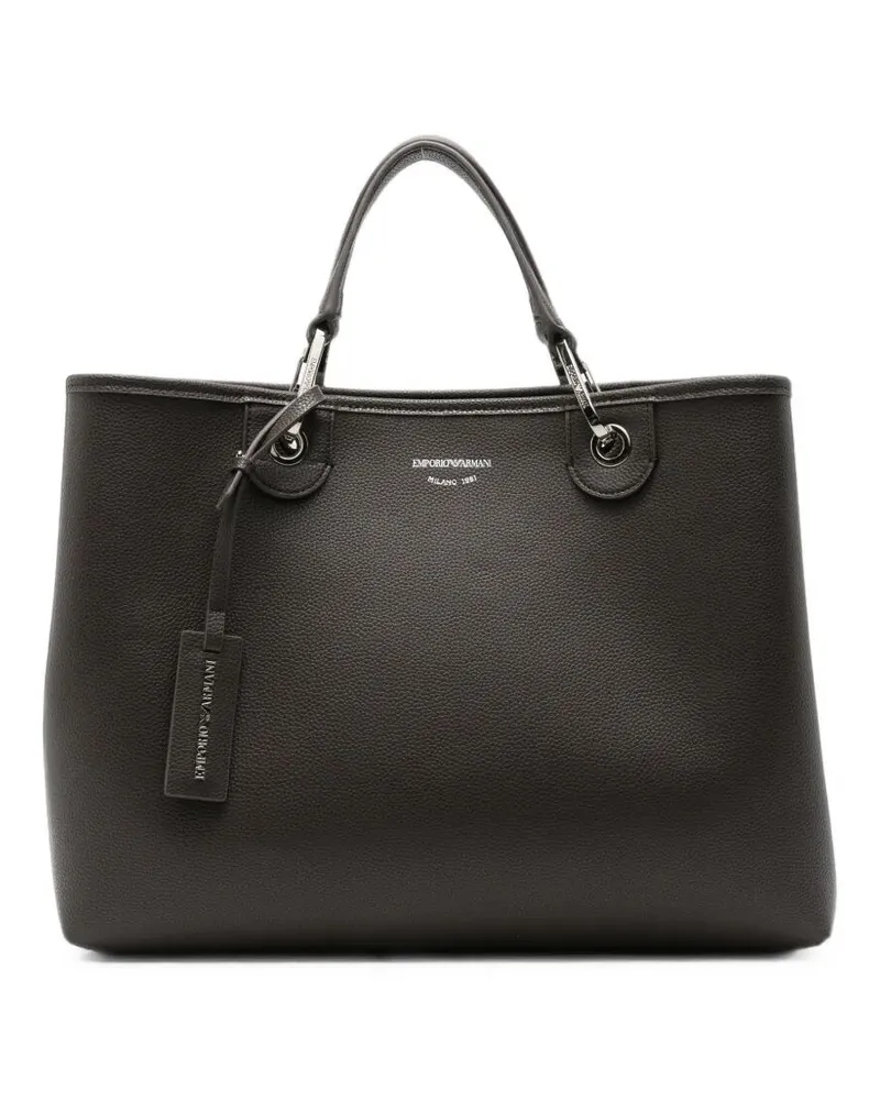 Emporio Armani Handbag Leather Gray Shopping Bag Gray
