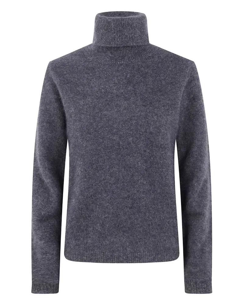 P.A.R.O.S.H. P. A.R. O H. Turtle Neck Fitted Sweater Gray