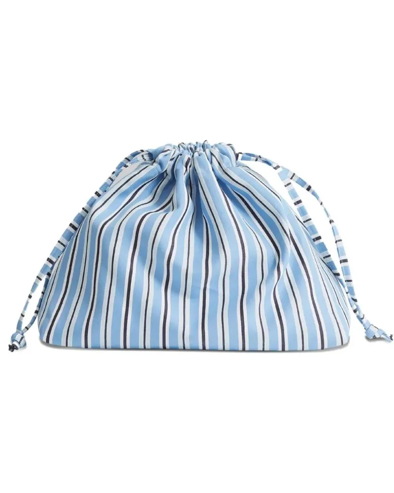 FRANKIE Shop Pouch Cotton Multi Stripe "Morgan Blue
