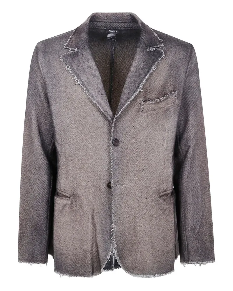 Avant Toi Herringbone Rever Jacket With Shadow Brown
