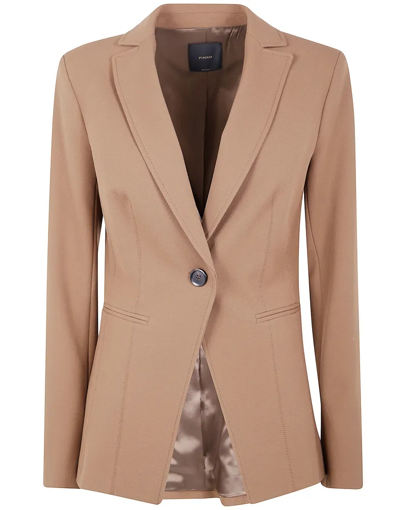 Pinko Granaglie" Crepe Poly Blazer Brown