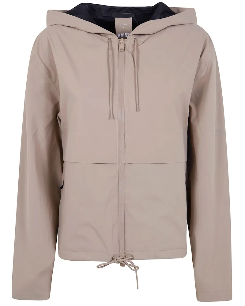 RAINS Suva Hardshell" Short String Woman Jacket Beige