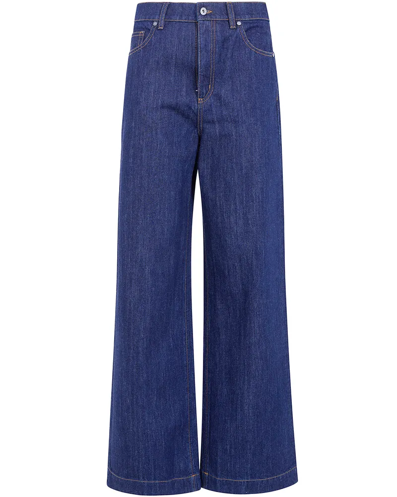 P.A.R.O.S.H. P. A.R. O.S. H. Jeans Gamba Dritta "D233035 Blue