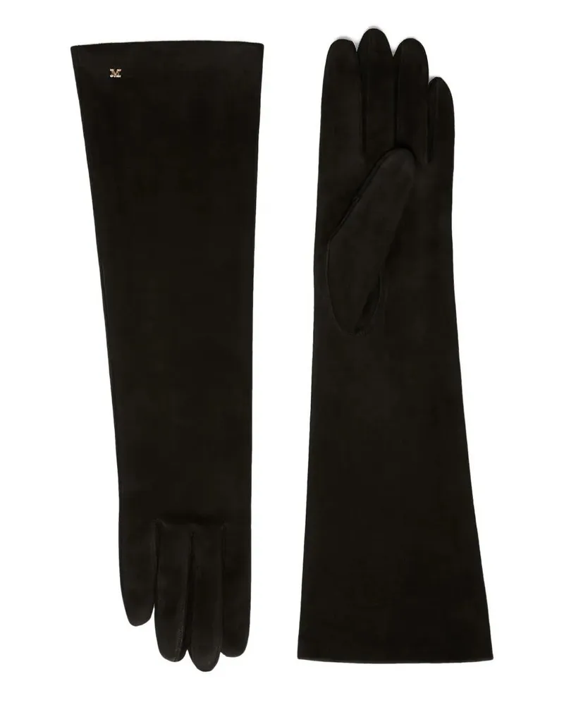 Max Mara Afideesuede" Long Gloves Black