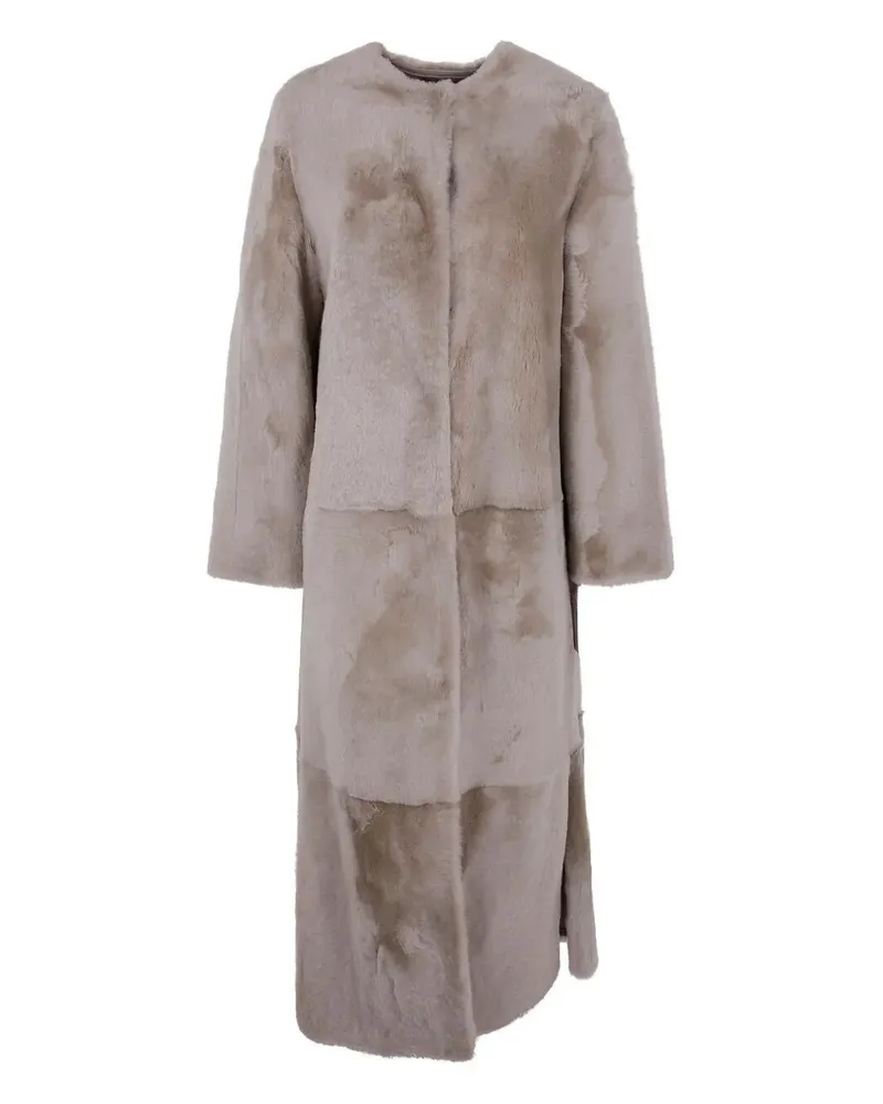 Yves Salomon Manteau 130Cm" Jacket Gray