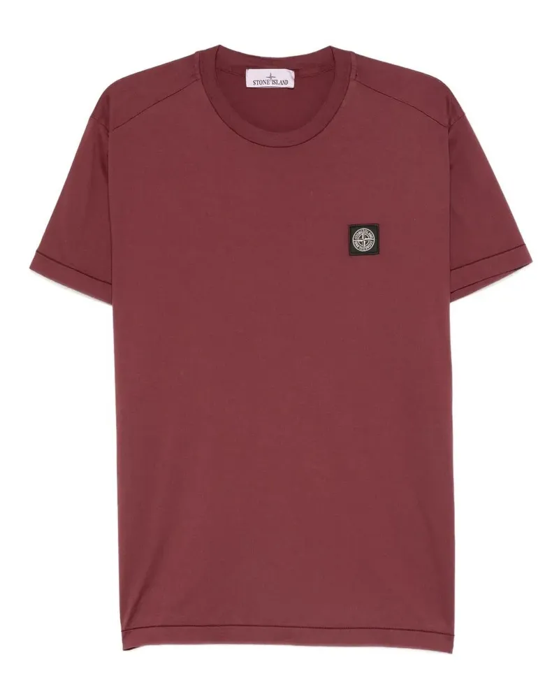 Stone Island 60/2 Cotton Jersey Garment Dyed Ss T-Shirt Red