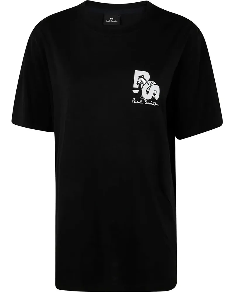 Paul Smith Mens Regular Fit Short Sleeves T-Shirt Ps Zebra Black