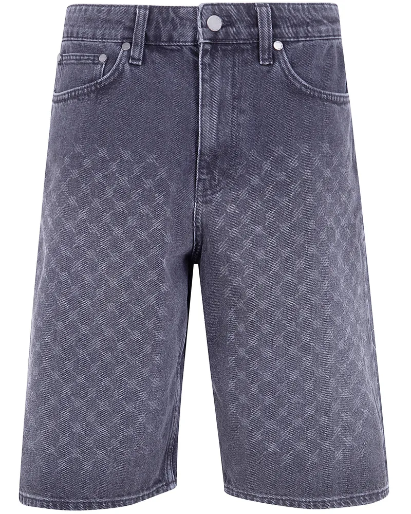 Daily Paper Laser Monogram" Denim Shorts Black