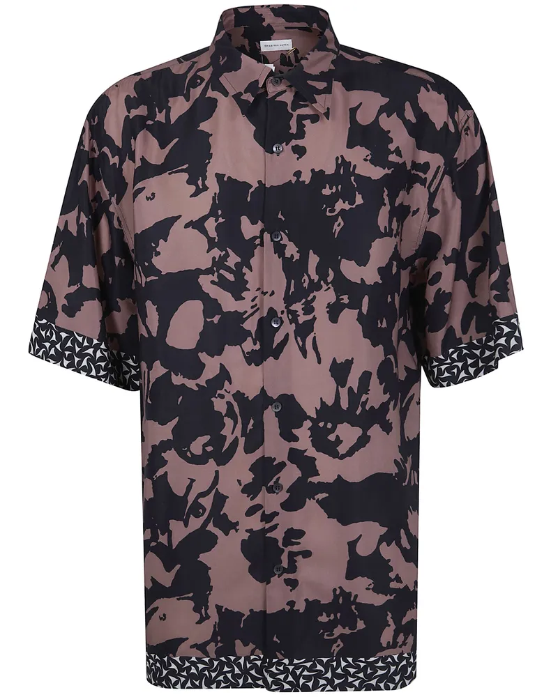Dries van Noten Cassidye' Short Sleeves Print Shirt Pink