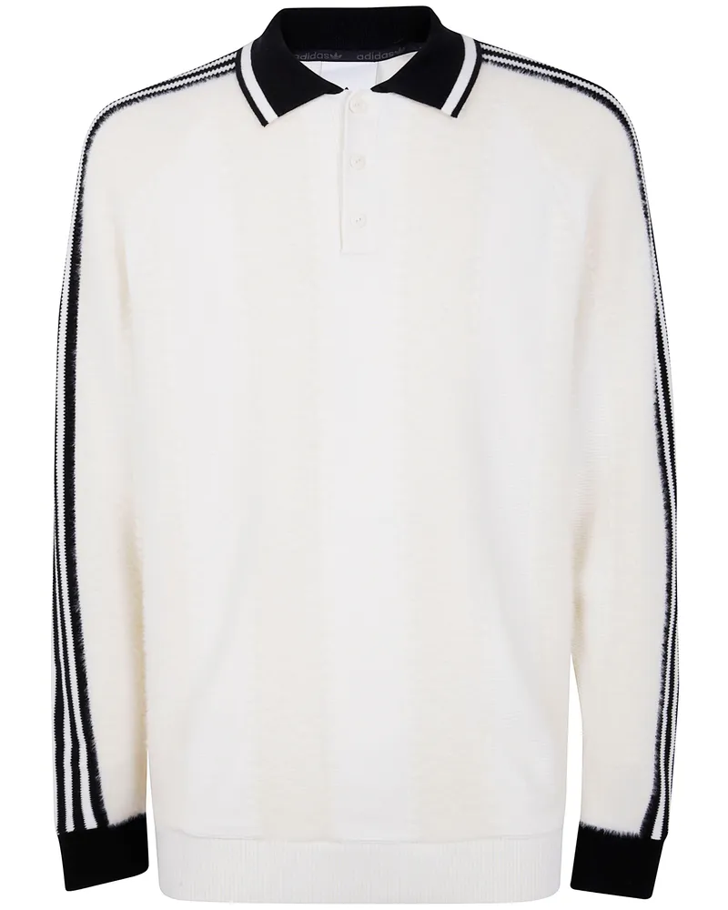 adidas Knitted Jersey" Jacket White