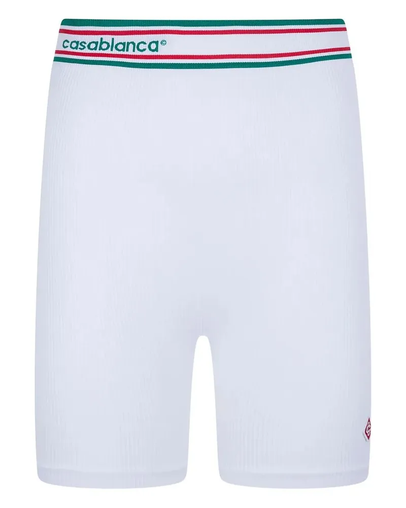 Casablanca Paris Seamless" Sporty Bikers Shorts White