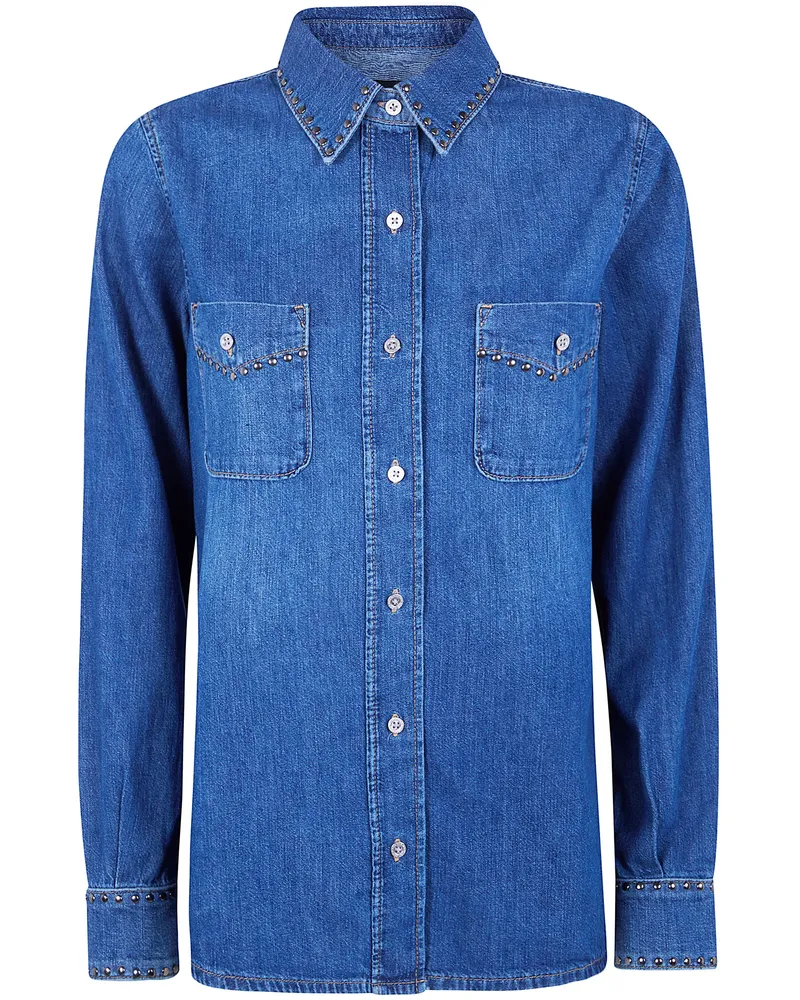 7 for all mankind Western" Shirt Street Wise With Studs Blue