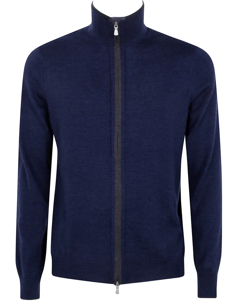 Gran Sasso Zip Jacket Long Sleeves Blue