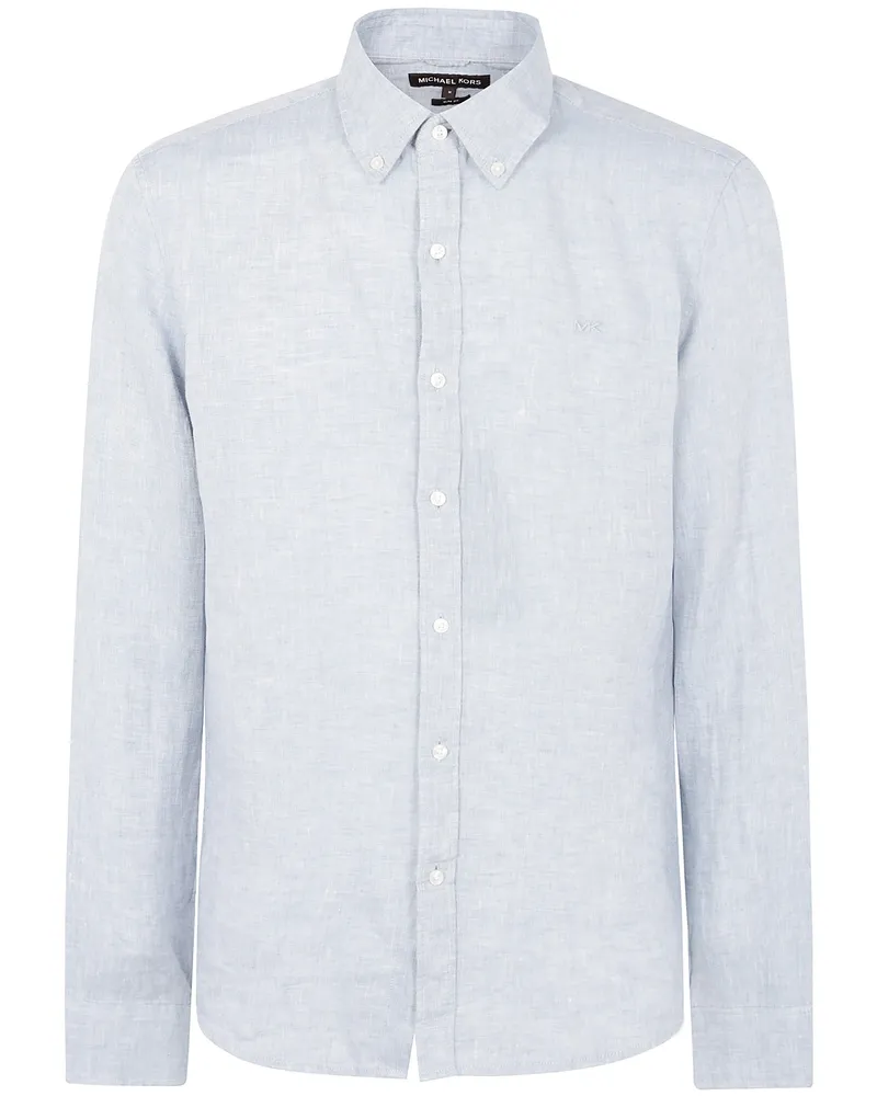 Michael Kors Long Sleeves Linen Shirt Blue