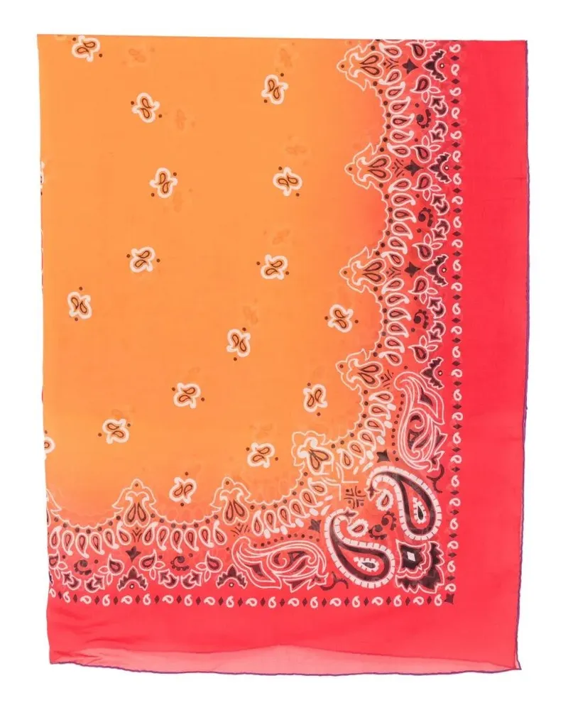 Destin Cotton "Quadra" 125X125 Cm Funded Print Red