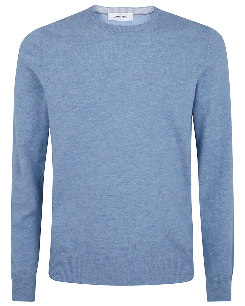 Gran Sasso Sweater Long Sleeves Turtle Neck Blue