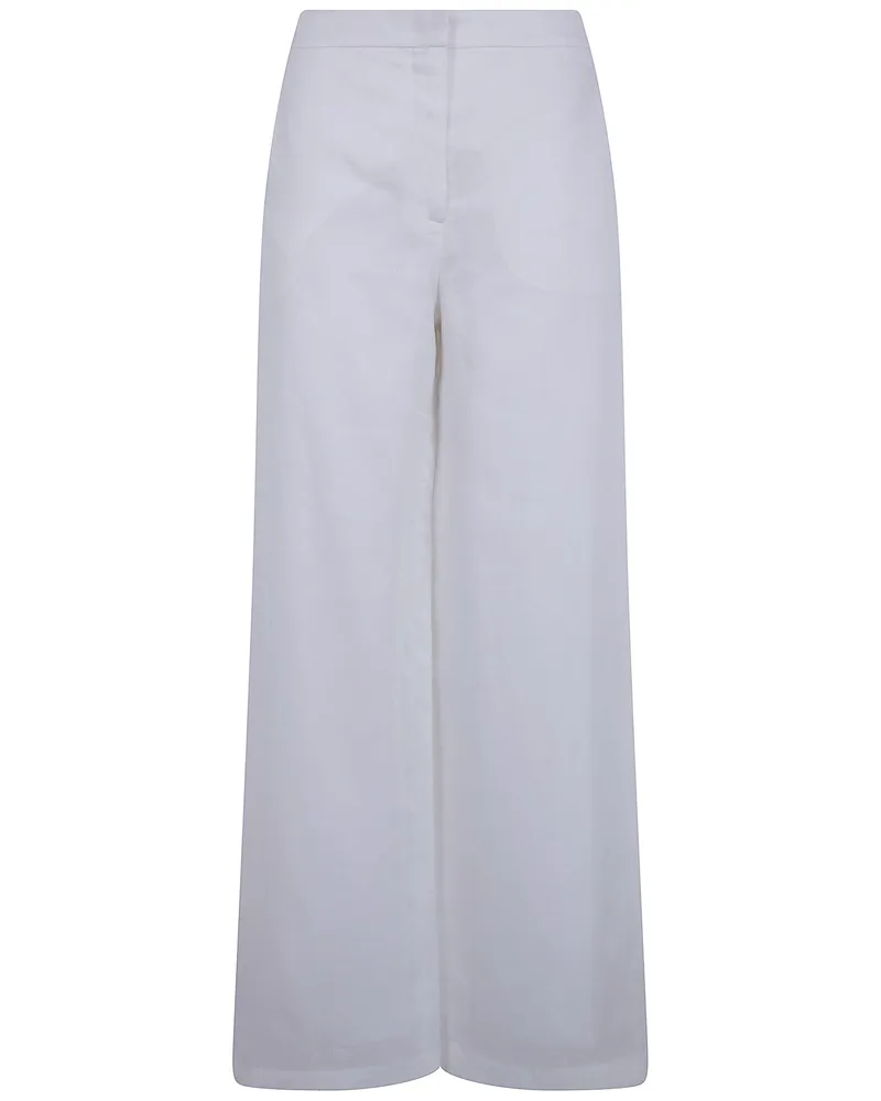 Max Mara Tapioca" Linen Classic Trousers White