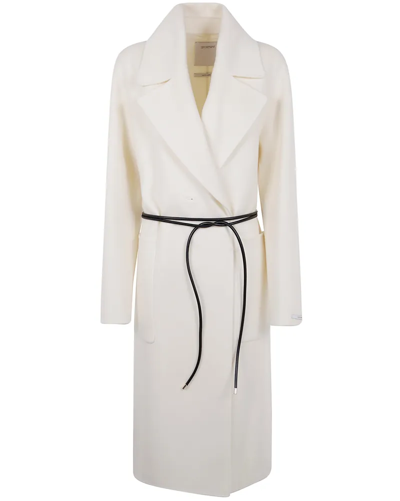 Max Mara Classic 'Abate' Coat White