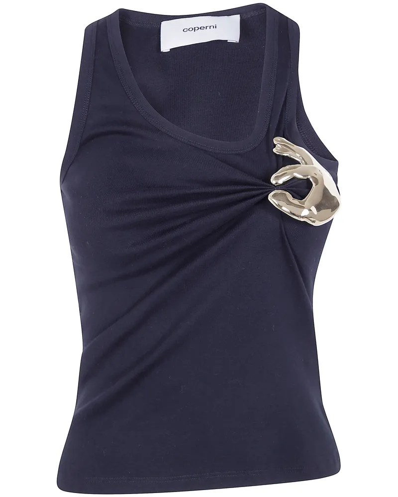 COPERNI Top With Brooch "Emoji Black