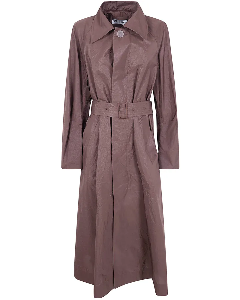 Issey Miyake Akimbo" Volume Coat Brown