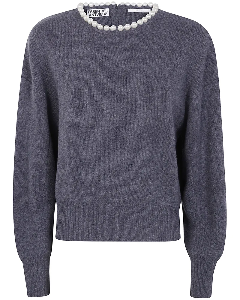 Essentiel Inti" Pullover With Beads Gray