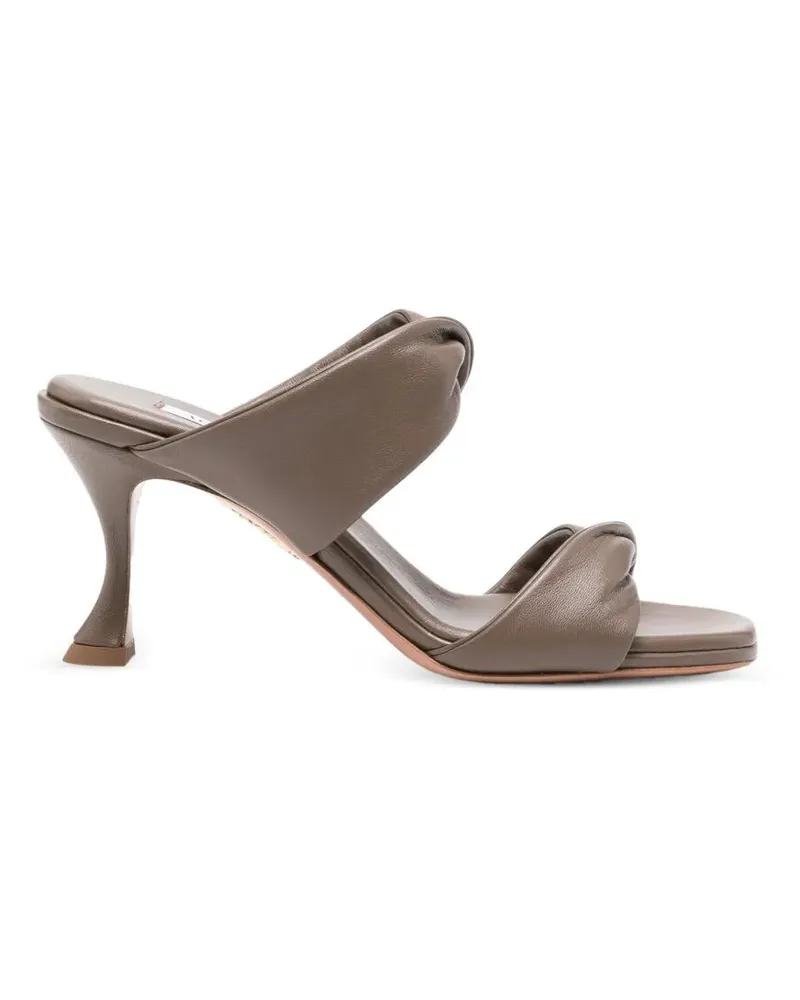 Aquazzura Twist" Nappa Sandal 75 Gray